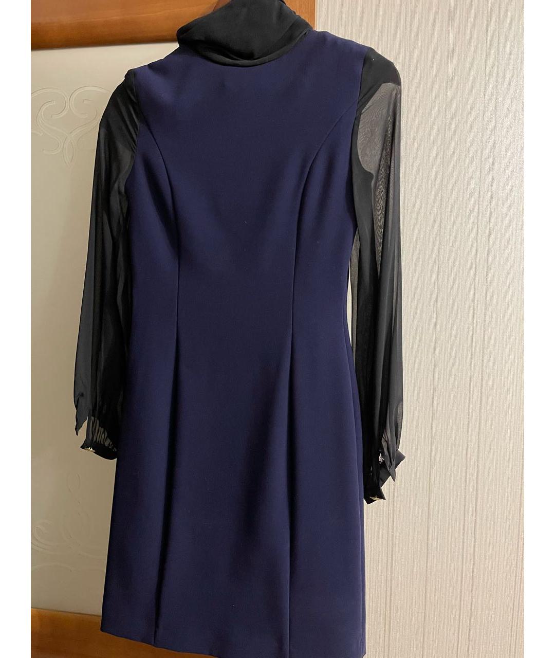 PIERRE BALMAIN Темно-синее шерстяное повседневное платье, фото 2
