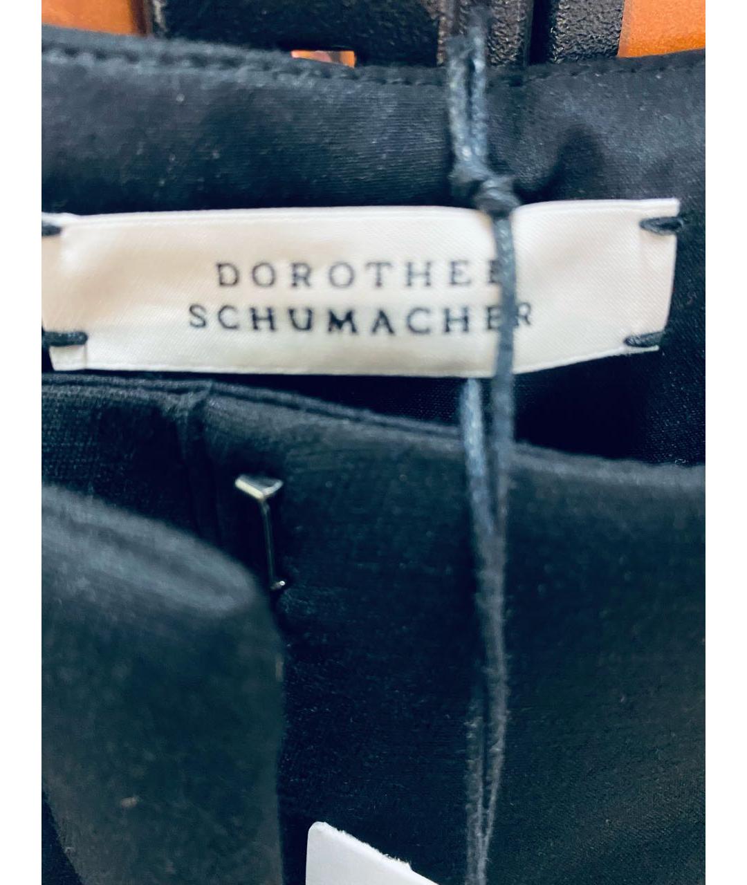 DOROTHEE SCHUMACHER Черные шерстяные прямые брюки, фото 3