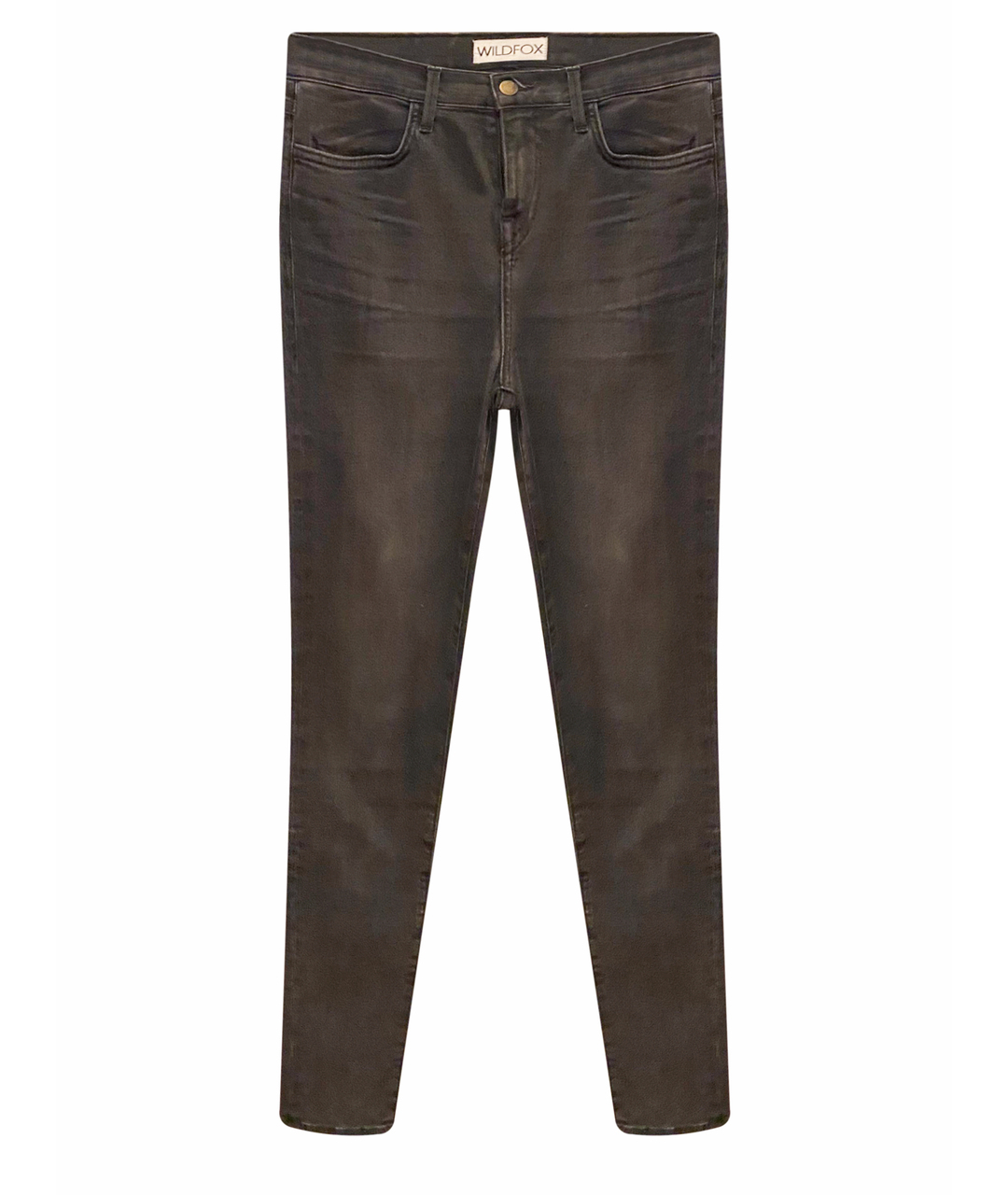 WILDFOX Серые хлопко-полиэстеровые джинсы слим, фото 1