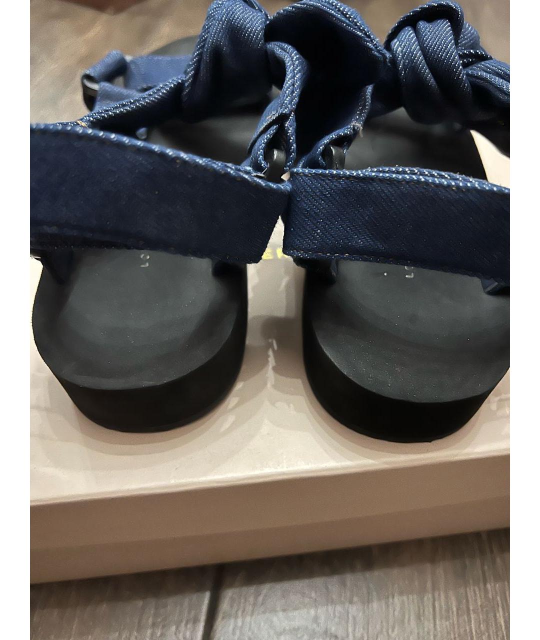 LOEFFLER RANDALL Синие текстильные сандалии, фото 4