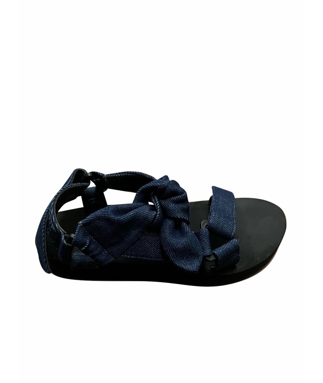 LOEFFLER RANDALL Синие текстильные сандалии, фото 1