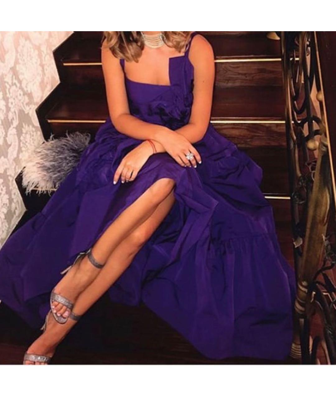 ROCHAS Фиолетовое полиэстеровое вечернее платье, фото 3