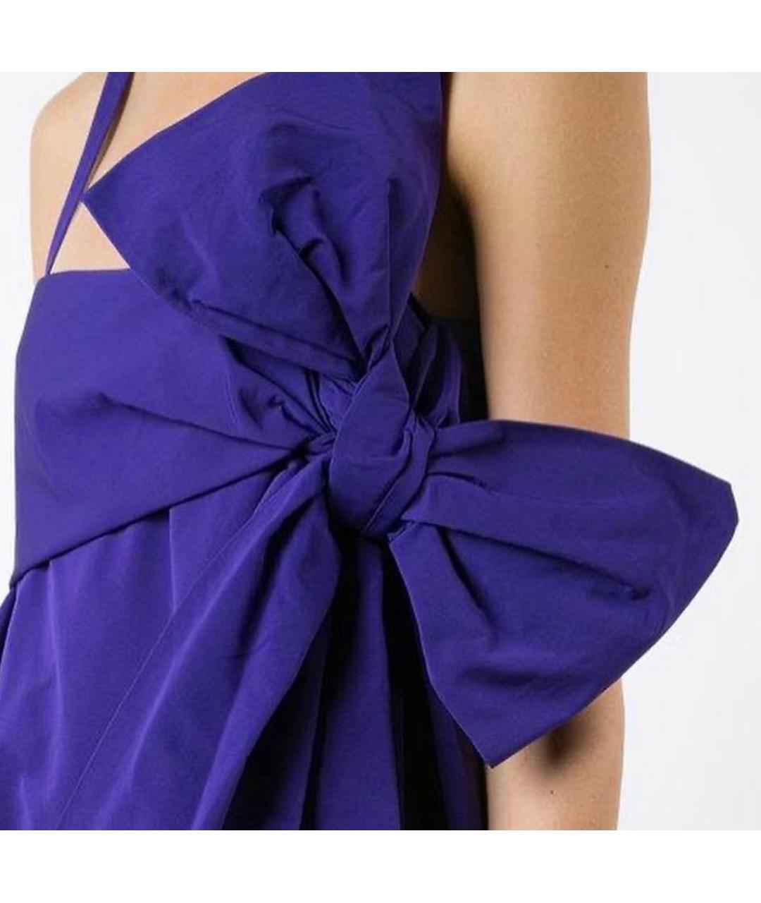 ROCHAS Фиолетовое полиэстеровое вечернее платье, фото 5