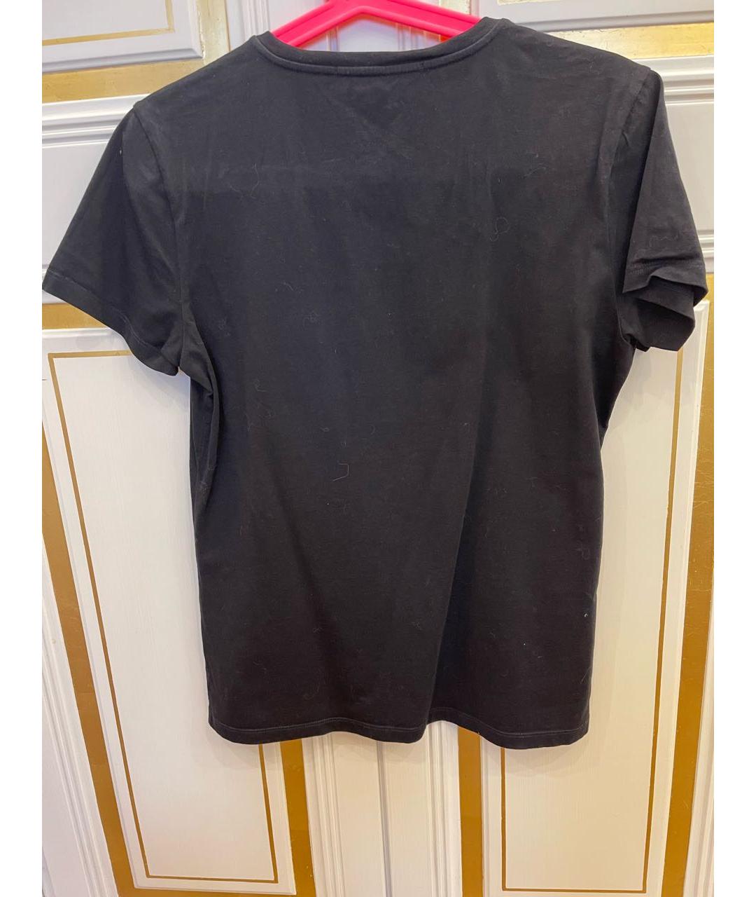 KARL LAGERFELD Черная хлопковая футболка, фото 2