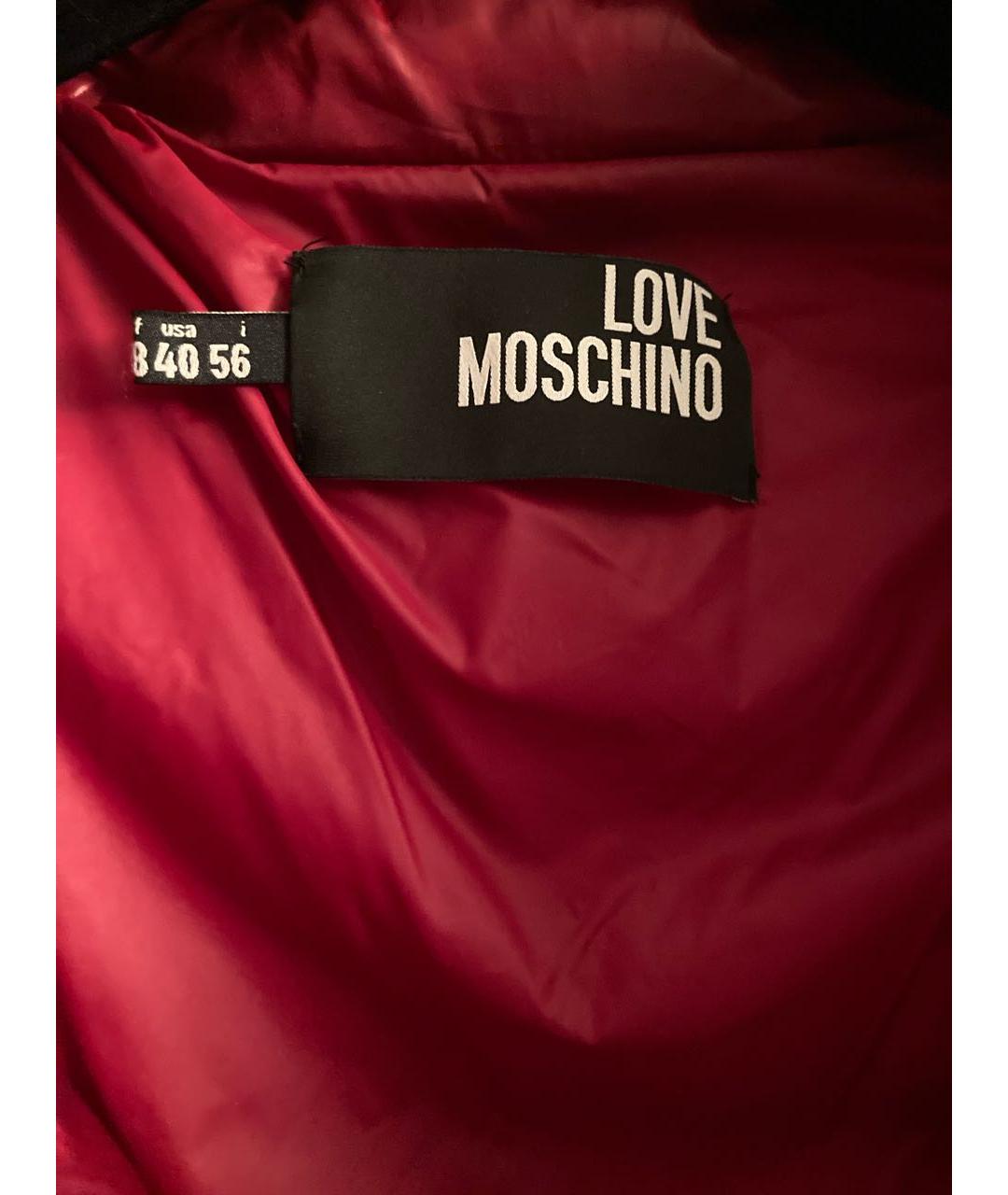 LOVE MOSCHINO Красная синтетическая куртка, фото 4