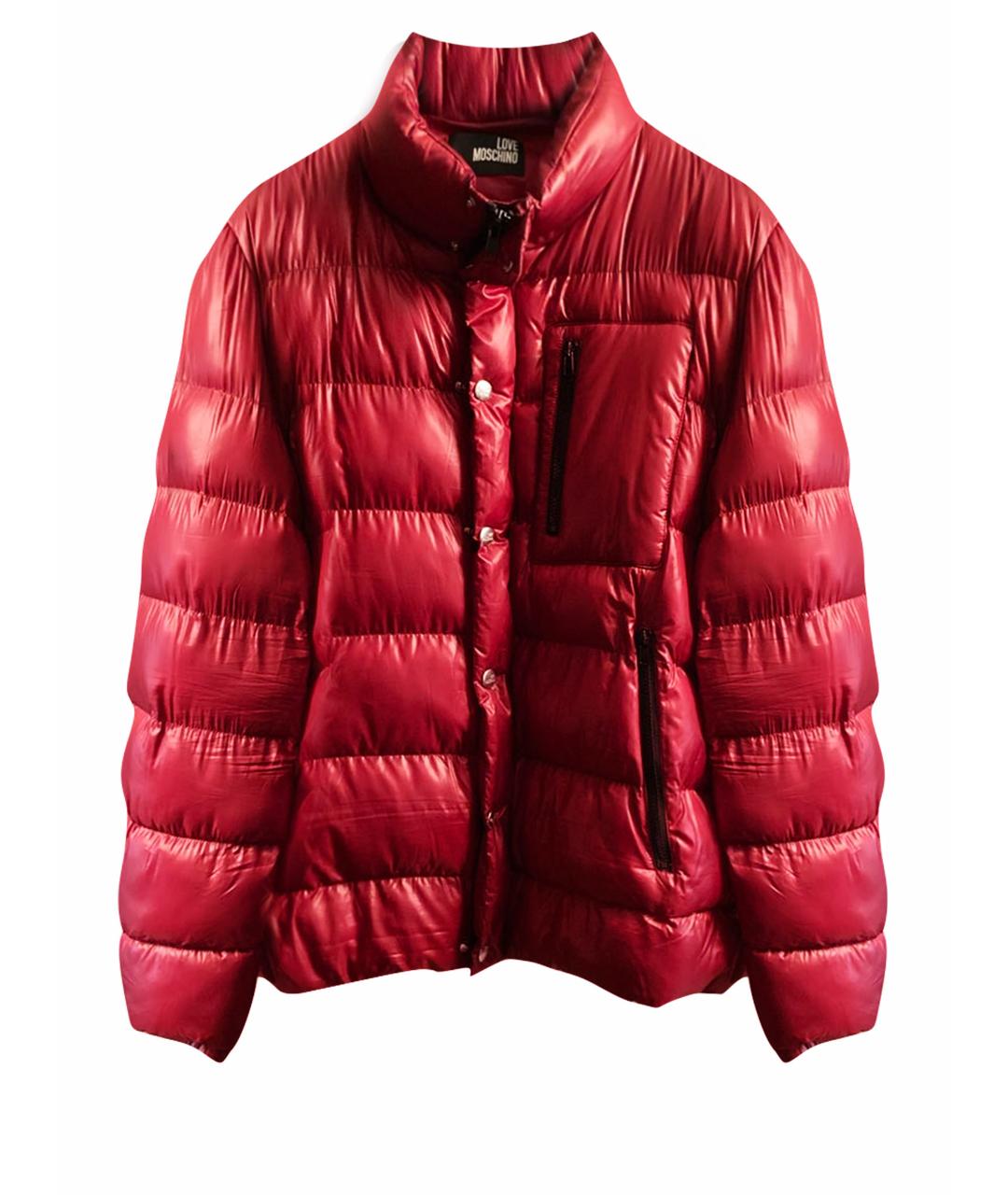 LOVE MOSCHINO Красная синтетическая куртка, фото 1