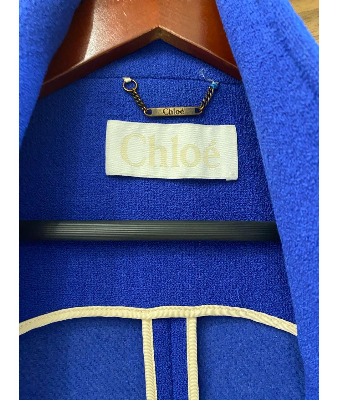 CHLOE Синий шерстяной жилет, фото 3