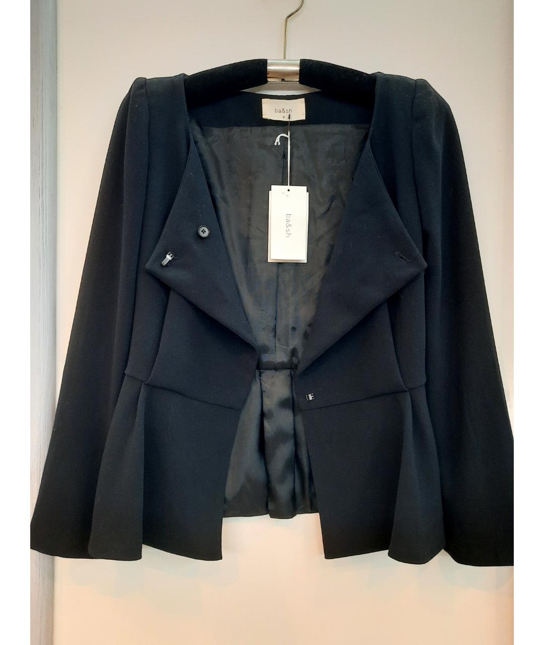 BA&SH Черный полиэстеровый жакет/пиджак, фото 5