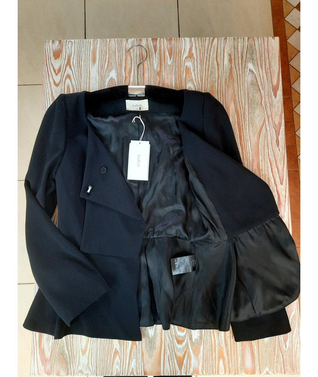 BA&SH Черный полиэстеровый жакет/пиджак, фото 6