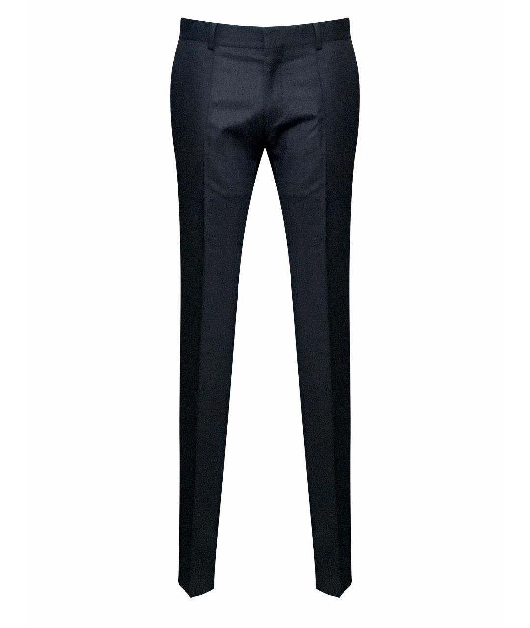 AZZARO Черные шерстяные классические брюки, фото 1