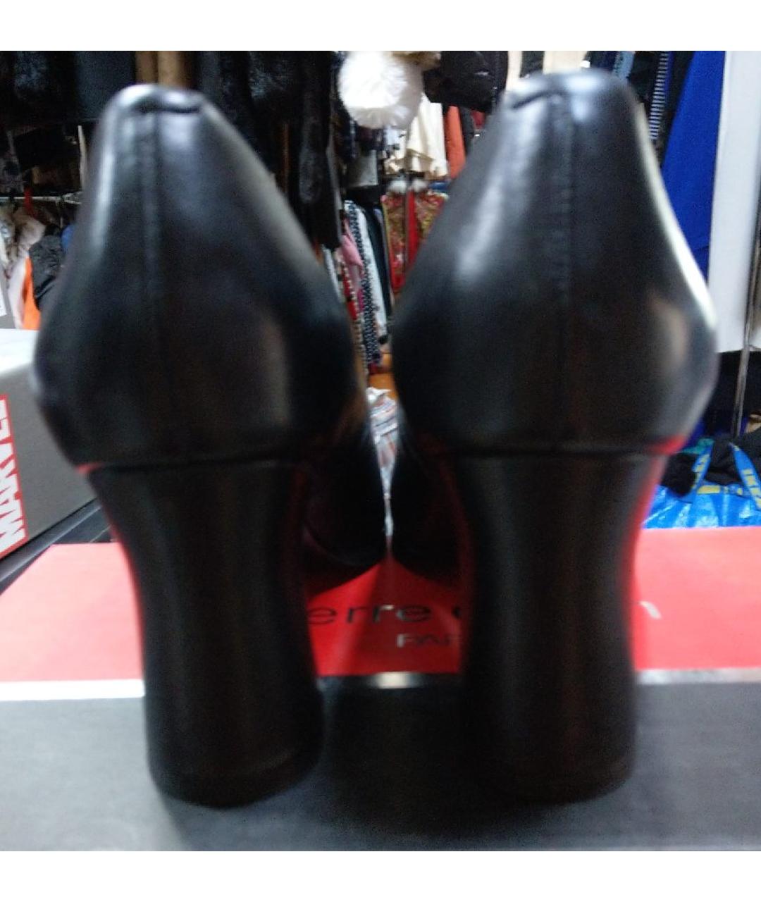 PIERRE CARDIN Черные кожаные туфли, фото 4