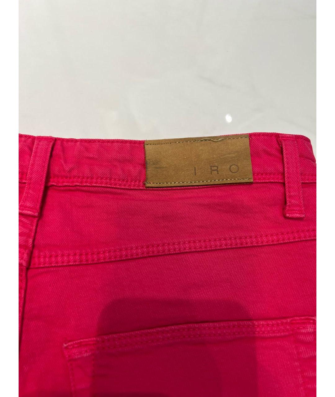 IRO Красные хлопко-эластановые шорты, фото 3