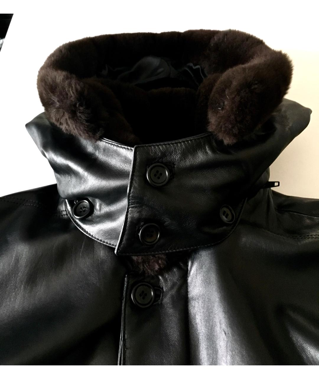 Messori Черное кожаное пальто, фото 6