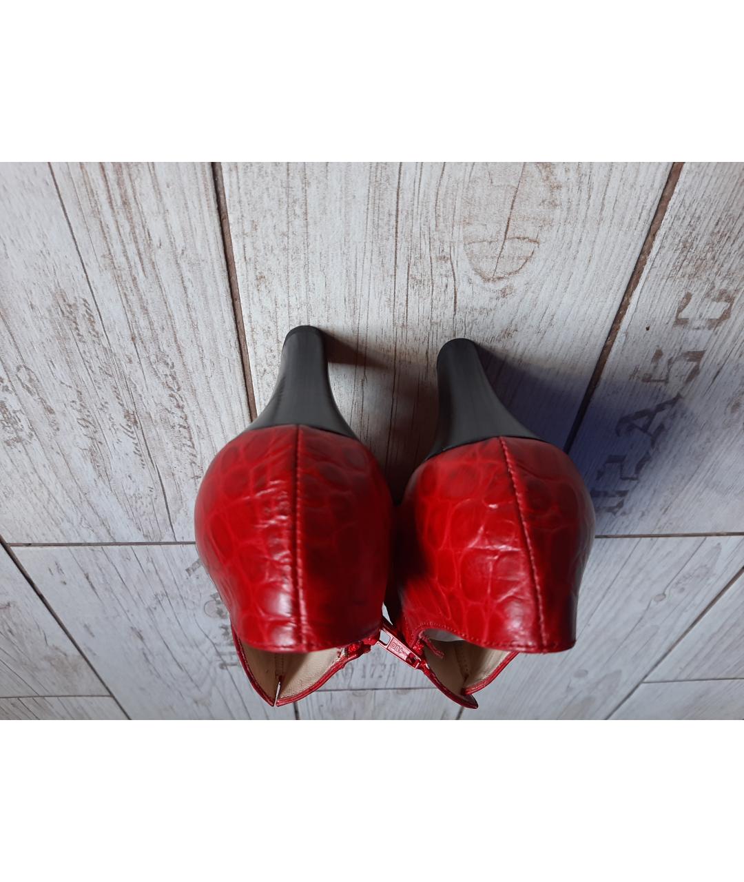 ELEGANCE Красные кожаные туфли, фото 3