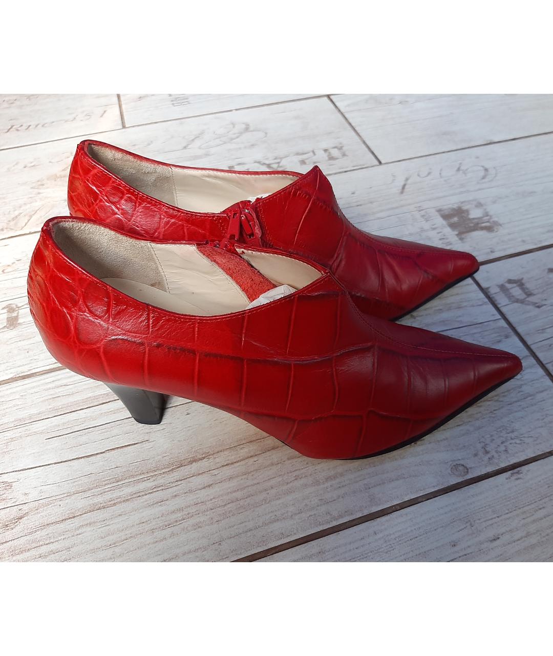 ELEGANCE Красные кожаные туфли, фото 6