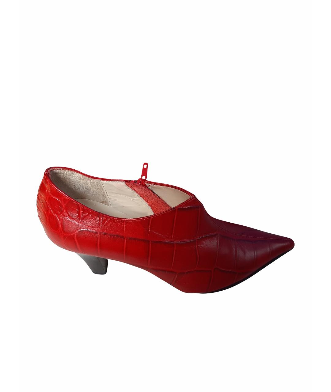 ELEGANCE Красные кожаные туфли, фото 1