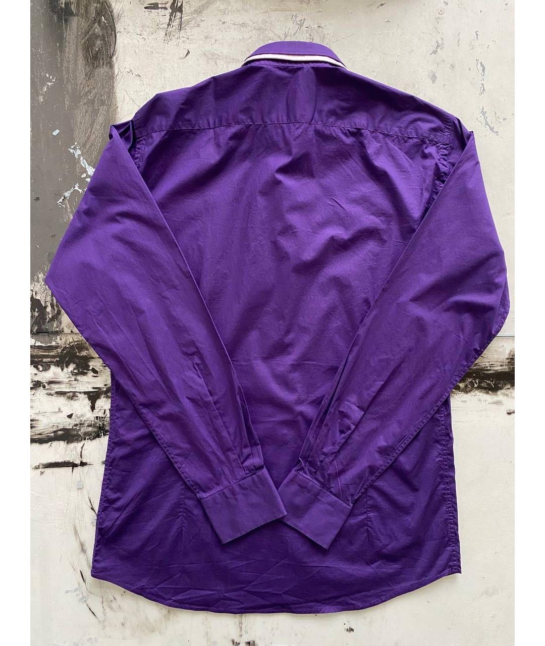 KARL LAGERFELD Фиолетовая хлопковая кэжуал рубашка, фото 2