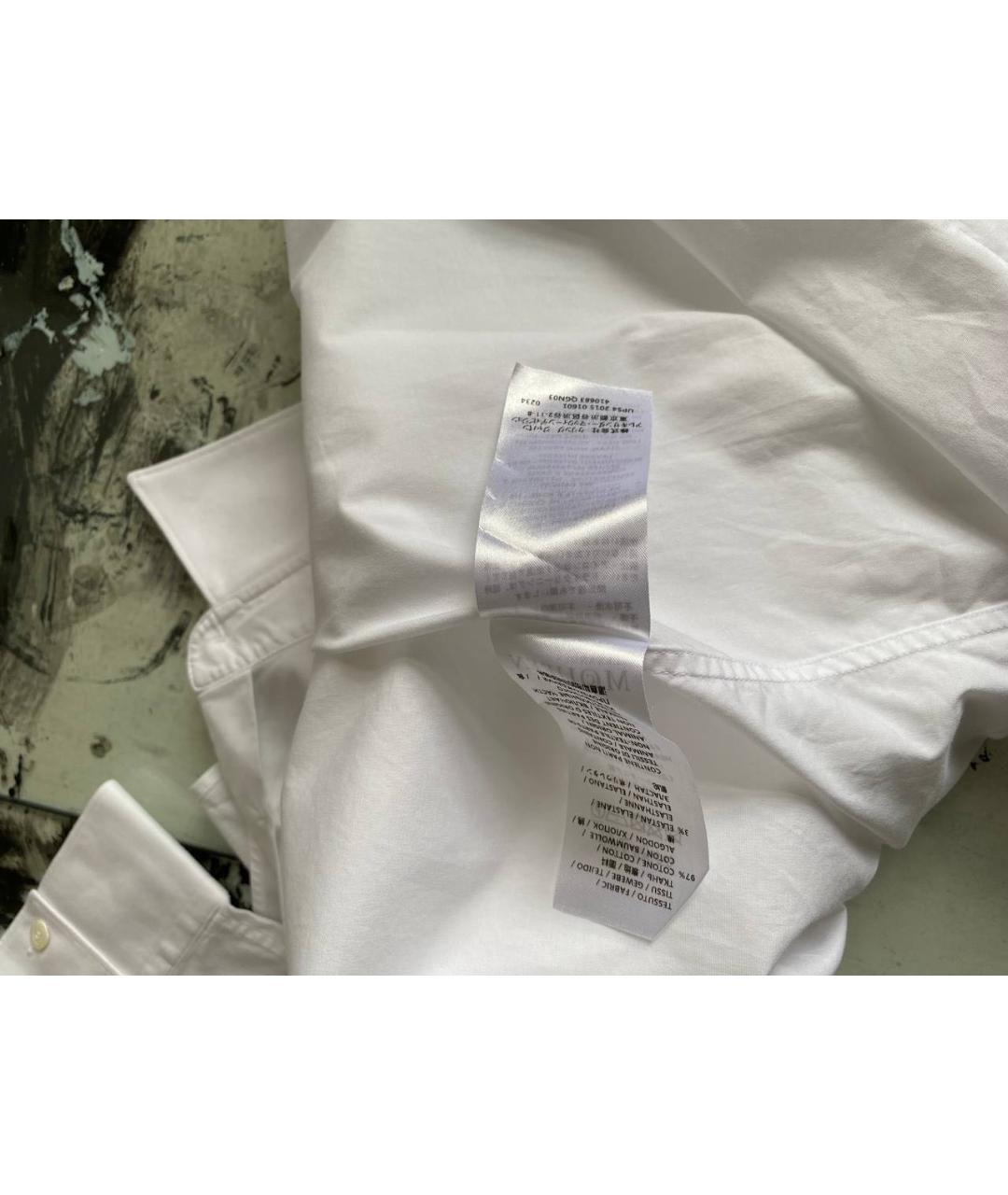 ALEXANDER MCQUEEN Белая хлопко-лиоцелловая кэжуал рубашка, фото 8