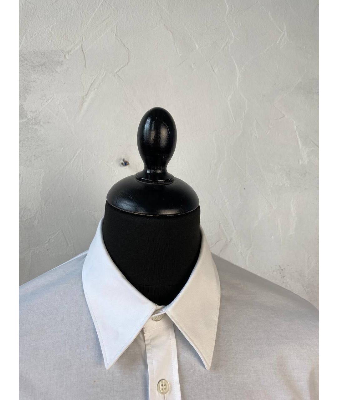 ALEXANDER MCQUEEN Белая хлопко-лиоцелловая кэжуал рубашка, фото 4