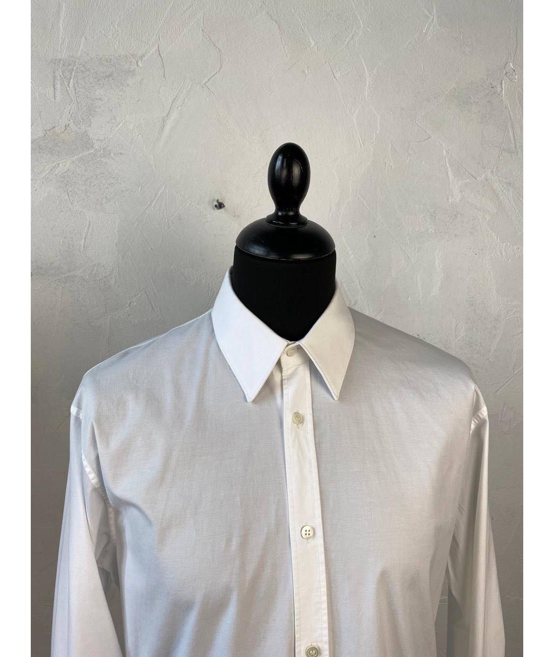 ALEXANDER MCQUEEN Белая хлопко-лиоцелловая кэжуал рубашка, фото 3