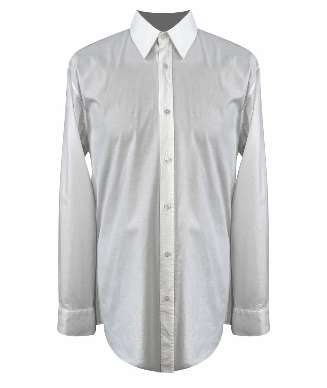 ALEXANDER MCQUEEN Белая хлопко-лиоцелловая кэжуал рубашка, фото 1