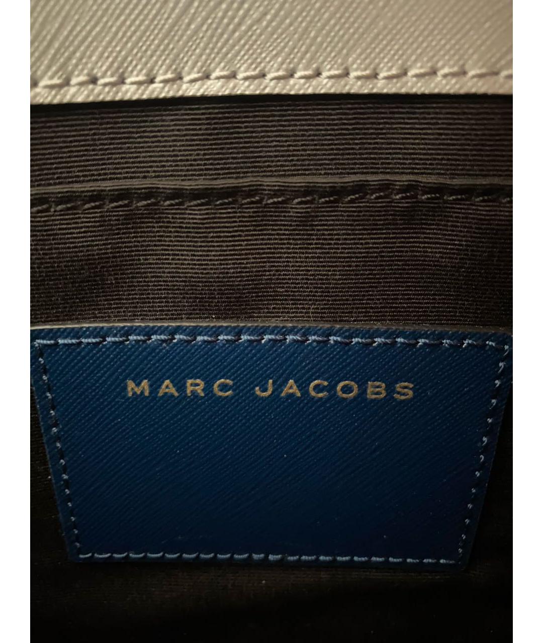 MARC JACOBS Темно-синяя кожаная сумка с короткими ручками, фото 5