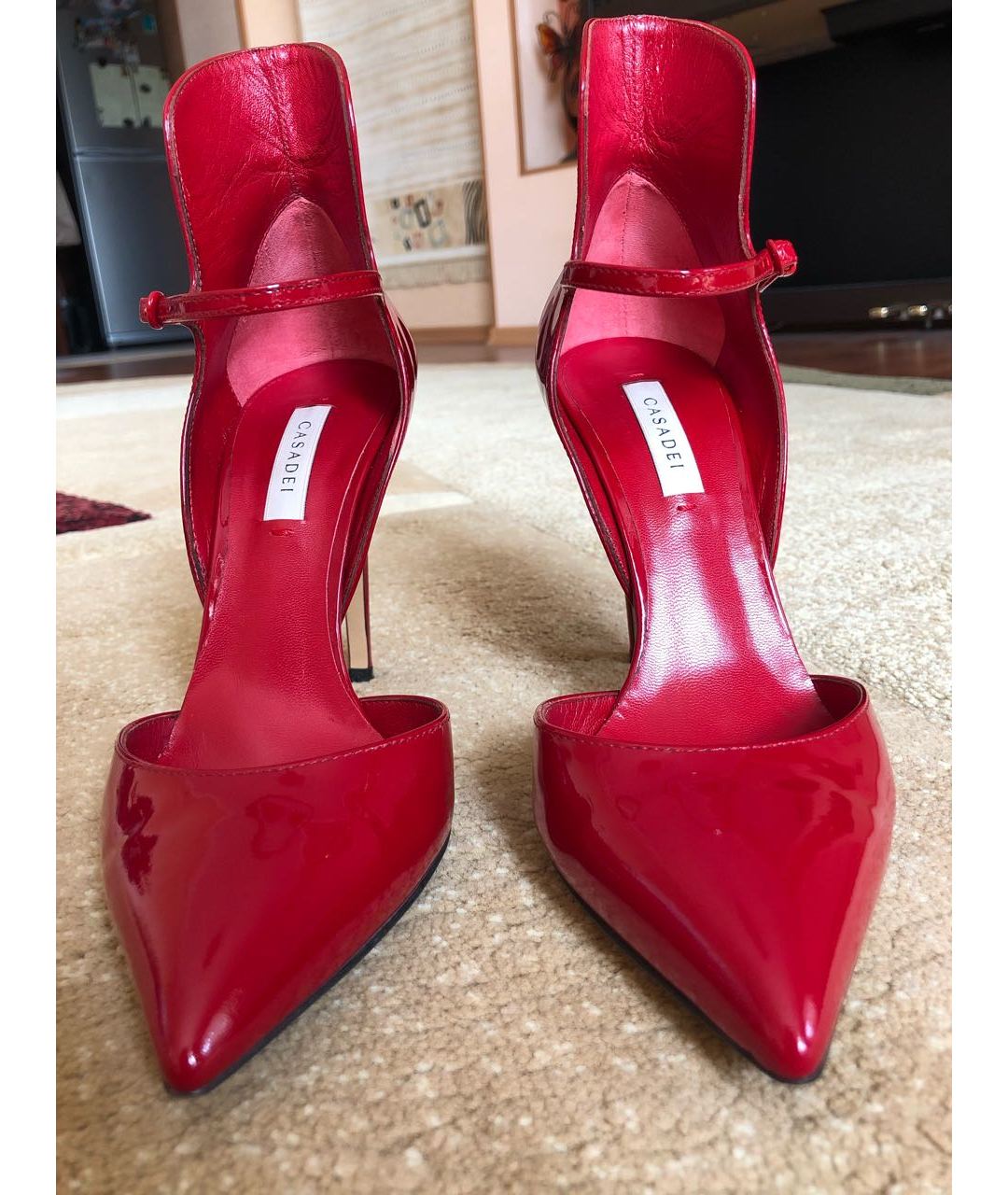 CASADEI Красные туфли из лакированной кожи, фото 6