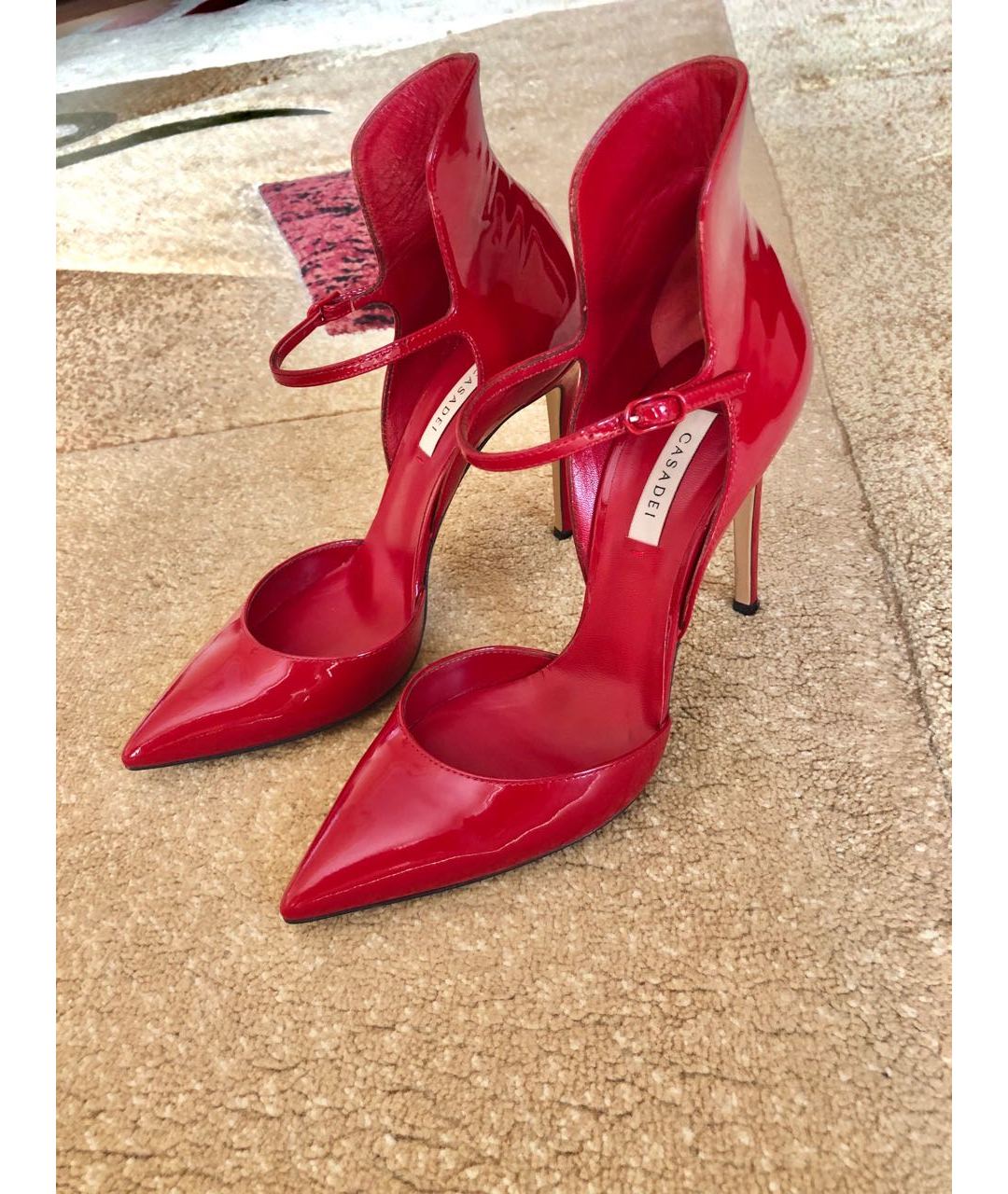 CASADEI Красные туфли из лакированной кожи, фото 2