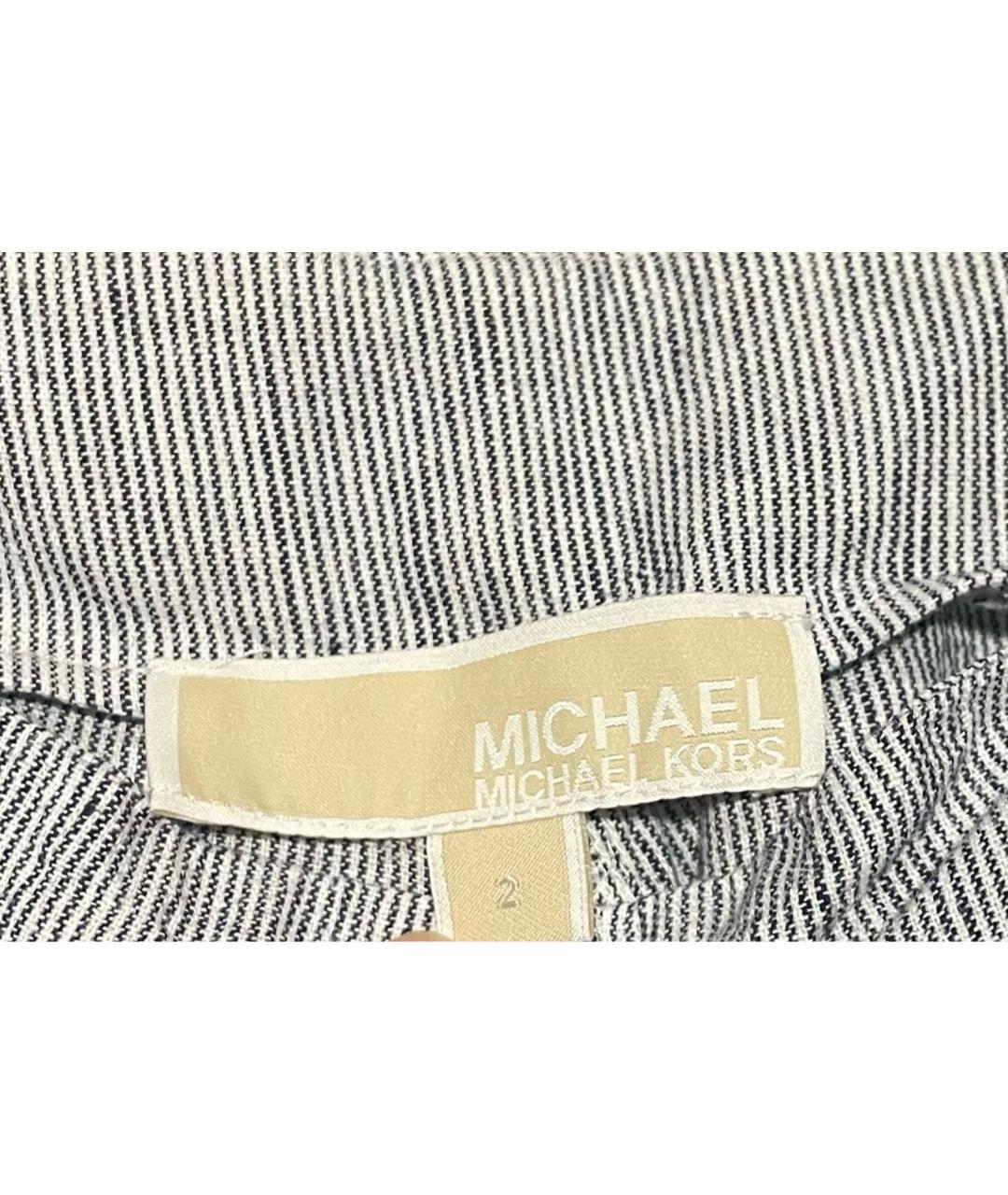 MICHAEL MICHAEL KORS Мульти хлопковые брюки широкие, фото 3