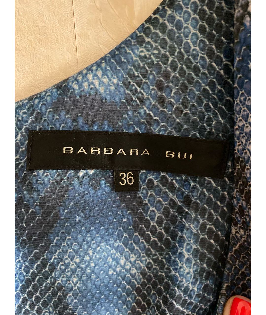 BARBARA BUI Синее полиуретановое коктейльное платье, фото 3
