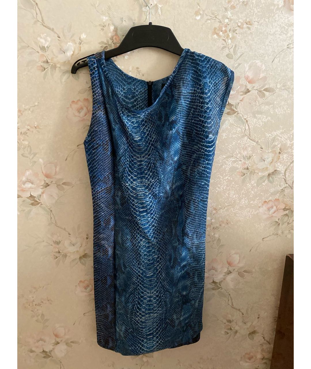 BARBARA BUI Синее полиуретановое коктейльное платье, фото 2