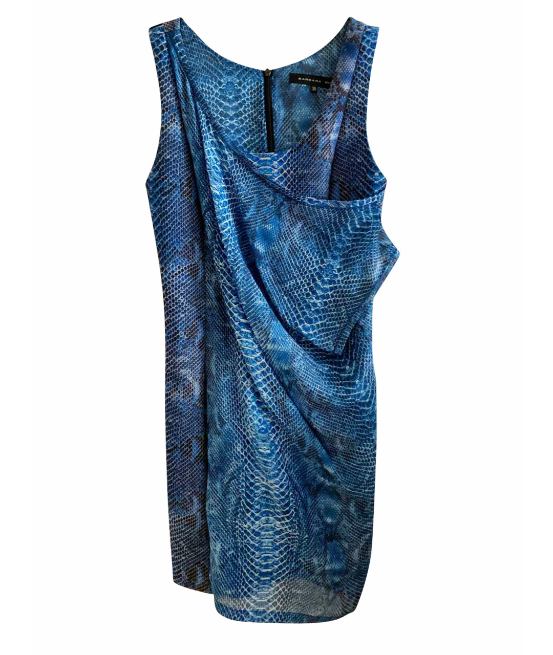 BARBARA BUI Синее полиуретановое коктейльное платье, фото 1