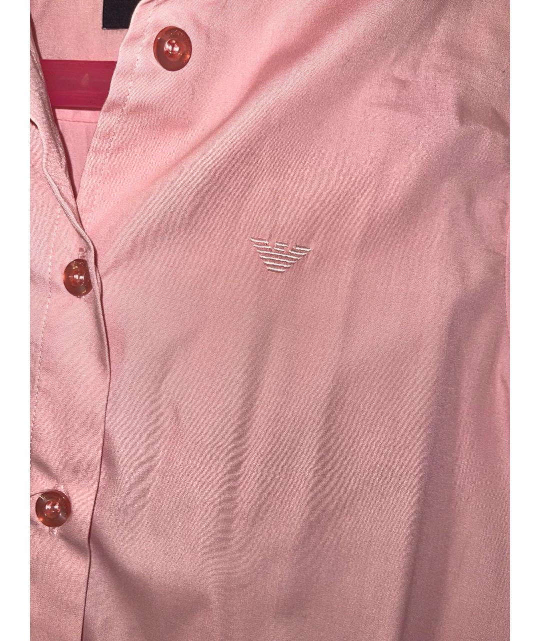 EMPORIO ARMANI Розовая хлопковая рубашка/блузка, фото 4