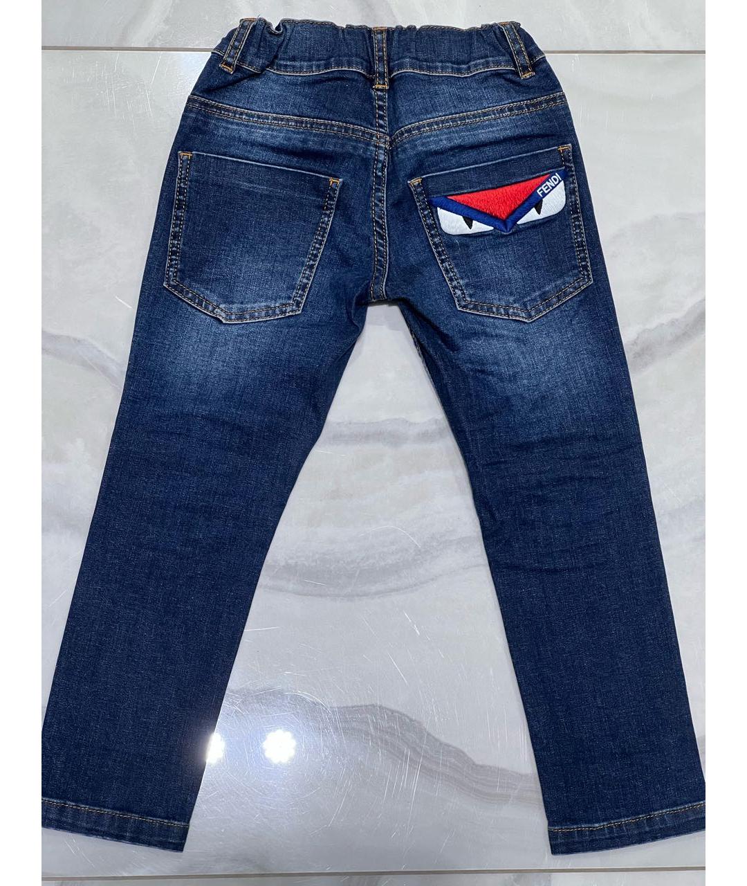 FENDI Синие деним детские джинсы, фото 2