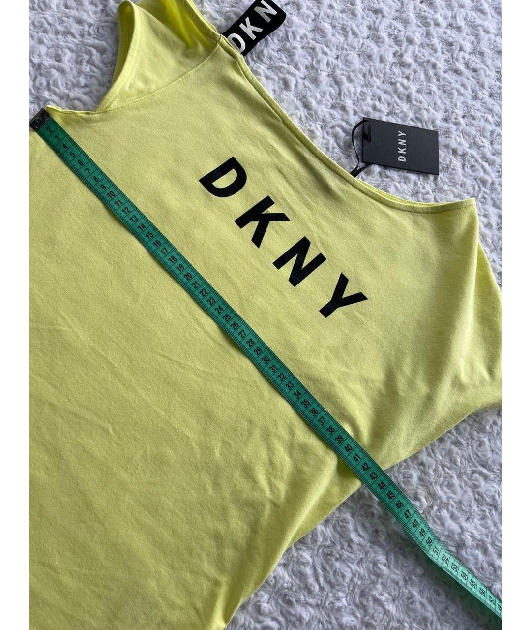 DKNY Желтый хлопковый детская футболка / топ, фото 4