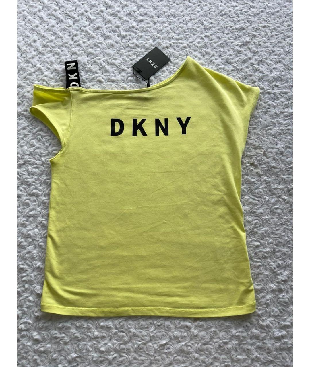 DKNY Желтый хлопковый детская футболка / топ, фото 3