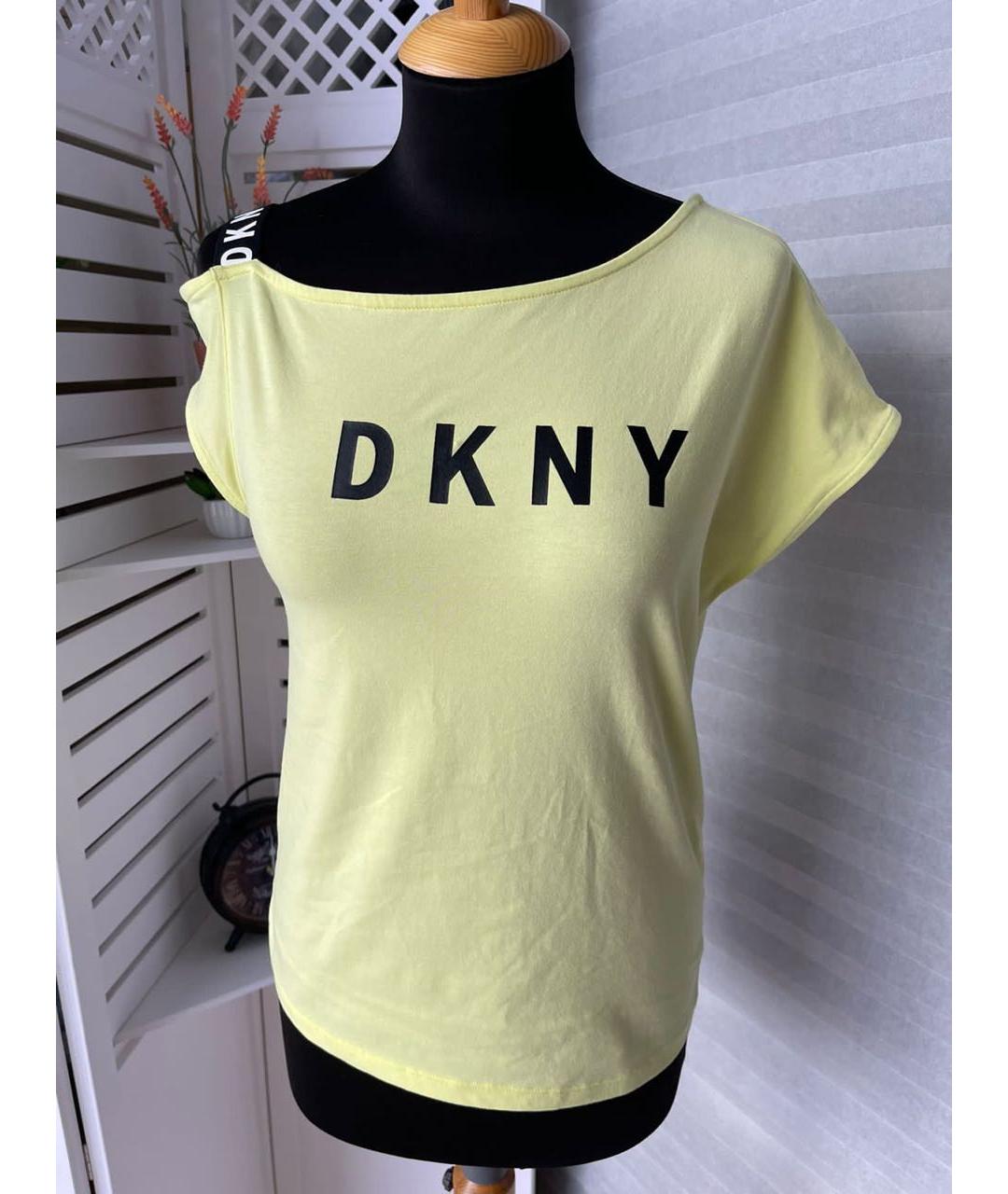 DKNY Желтый хлопковый детская футболка / топ, фото 8