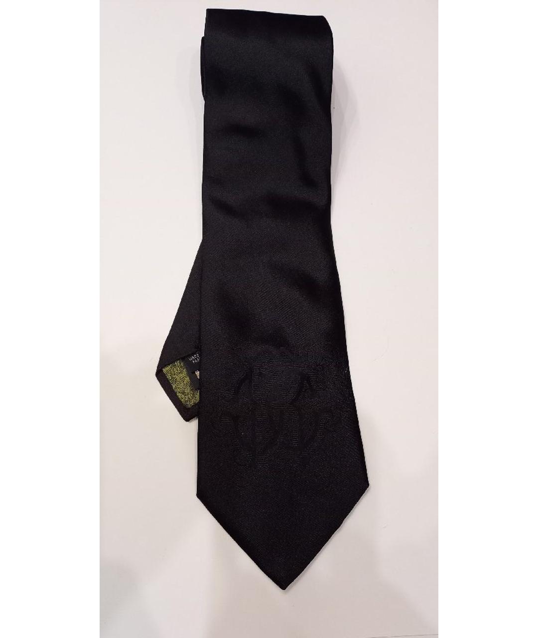 ROBERTO CAVALLI Черный шелковый галстук, фото 8