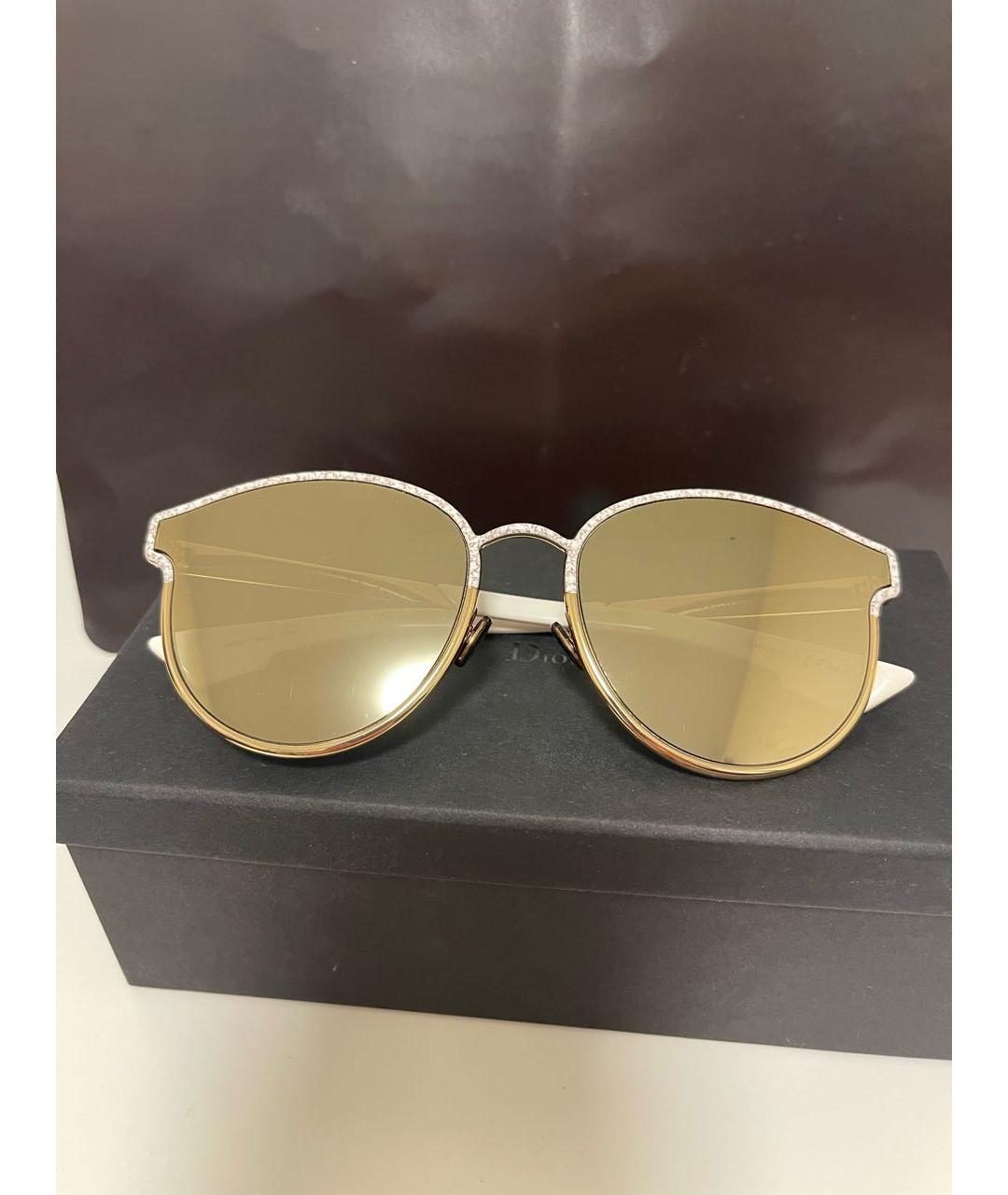 CHRISTIAN DIOR PRE-OWNED Золотые пластиковые солнцезащитные очки, фото 5