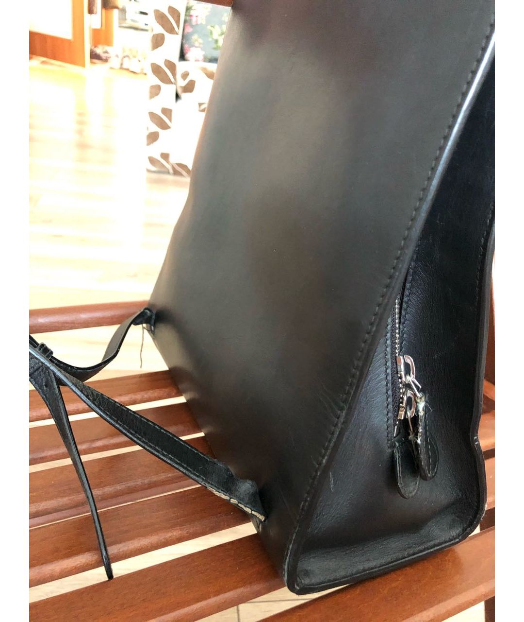 BALENCIAGA Черный кожаный рюкзак, фото 8
