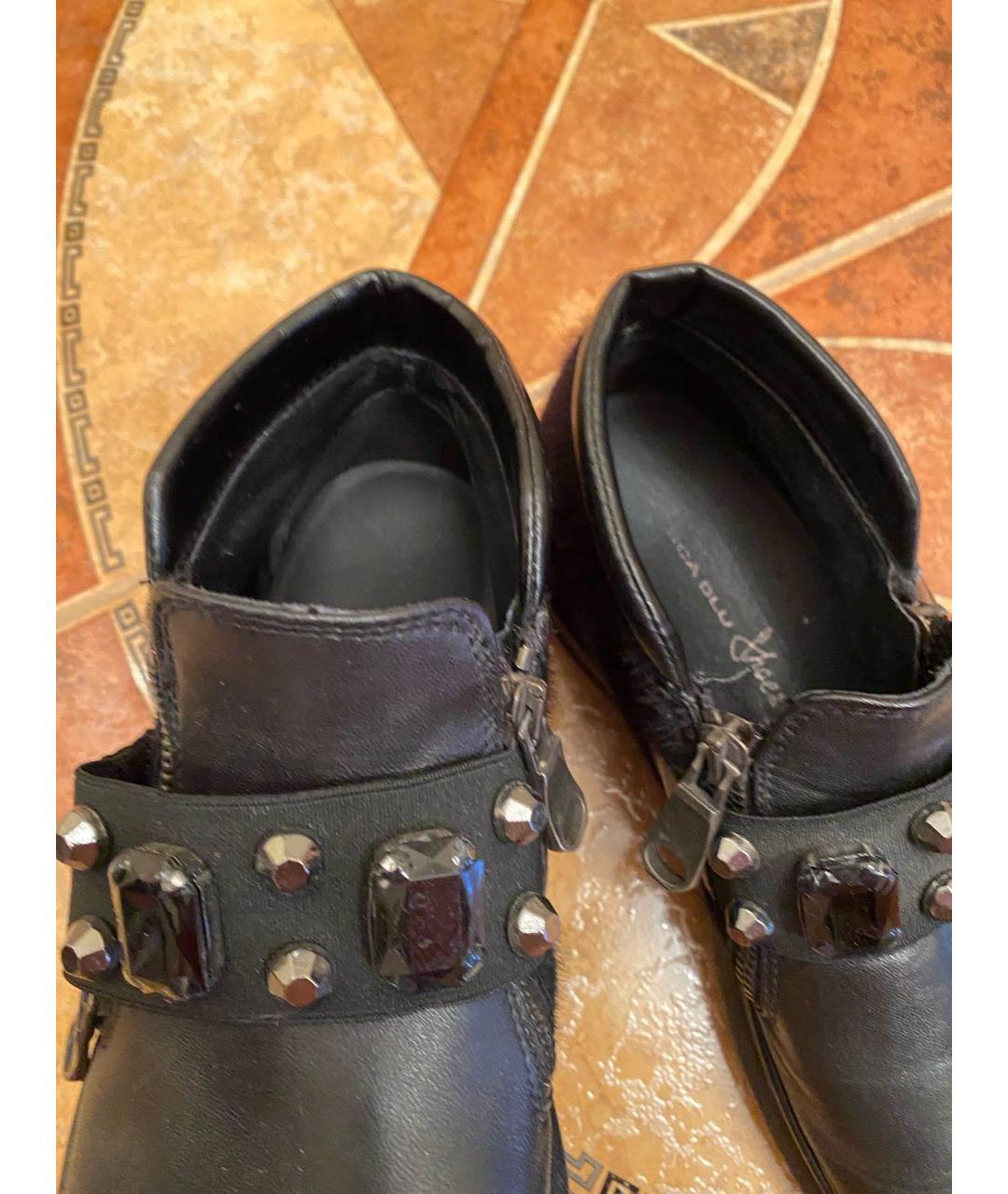 TOSCA BLU Черные кожаные ботинки, фото 6