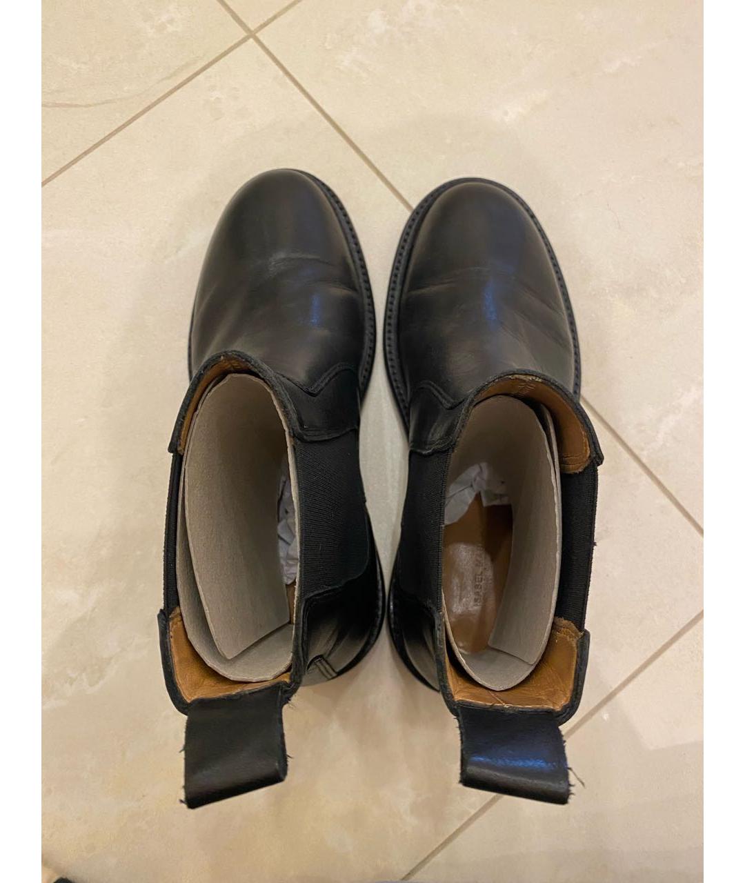ISABEL MARANT Черные кожаные ботинки, фото 5