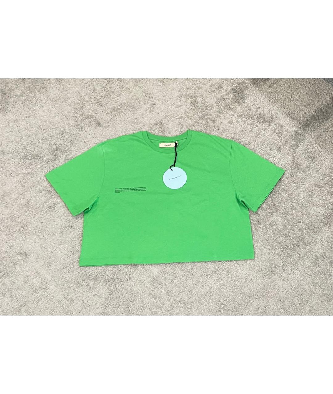 THE PANGAIA Зеленая хлопковая футболка, фото 2