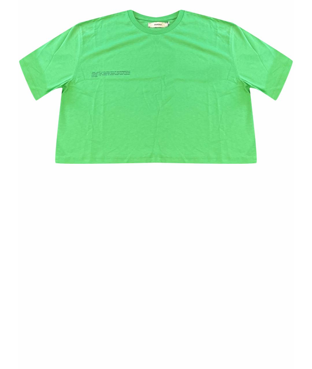 THE PANGAIA Зеленая хлопковая футболка, фото 1