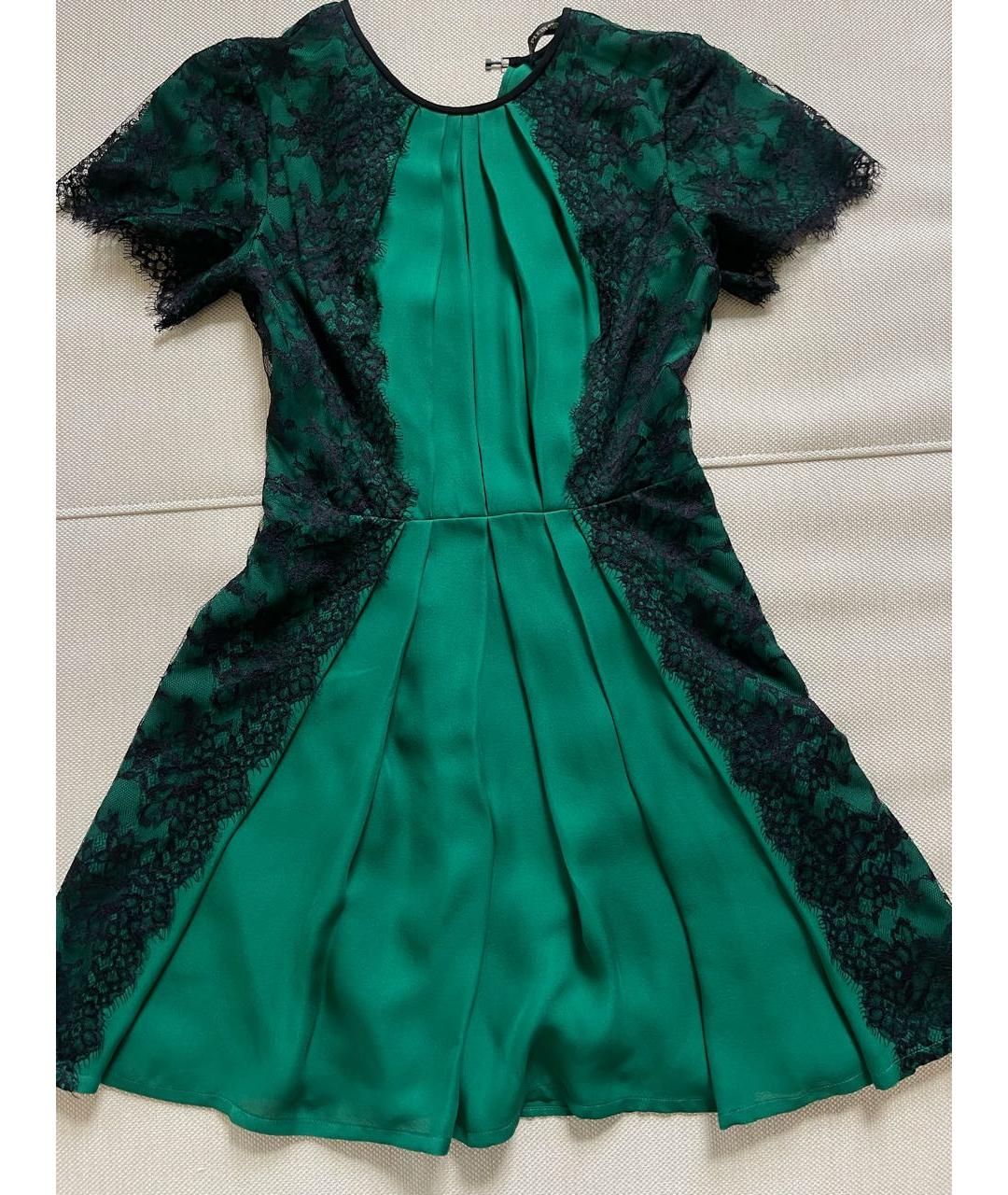 PLEIN SUD Зеленые шелковое коктейльное платье, фото 7