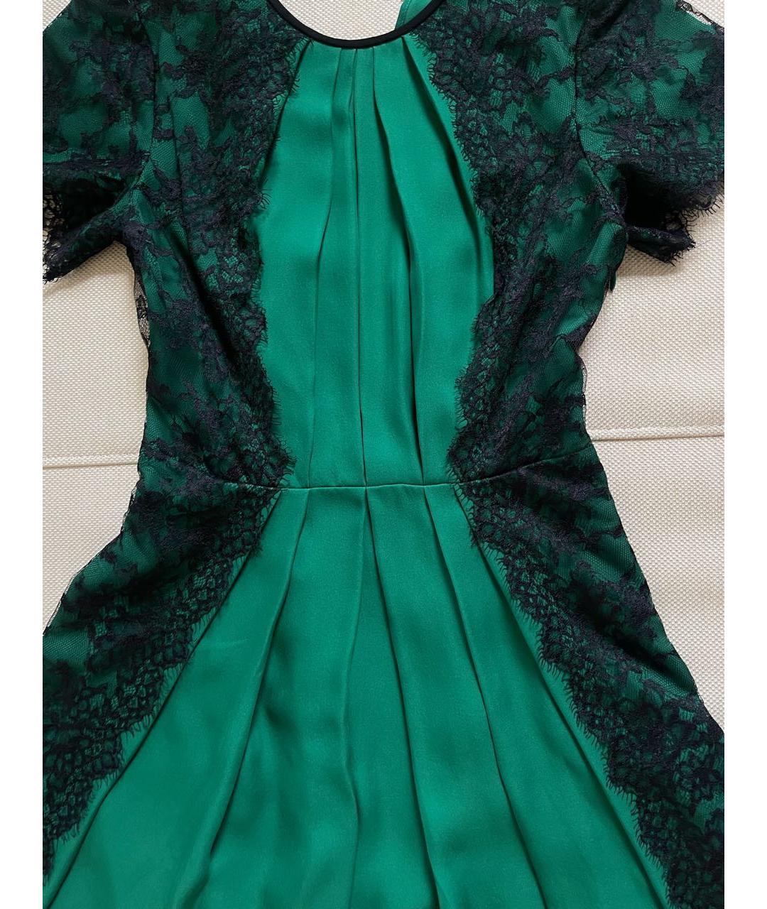 PLEIN SUD Зеленые шелковое коктейльное платье, фото 3