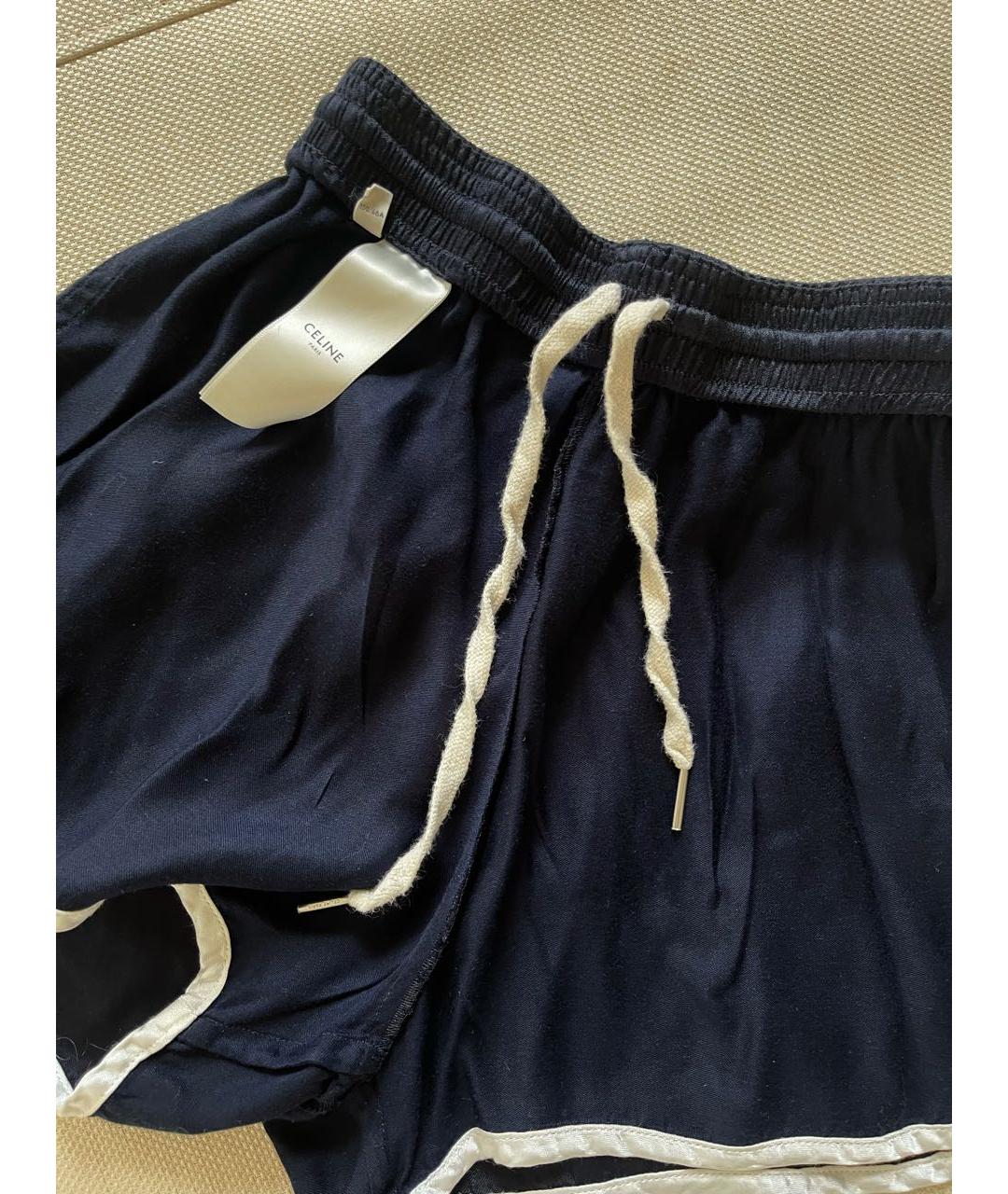 CELINE PRE-OWNED Синие вискозные шорты, фото 3