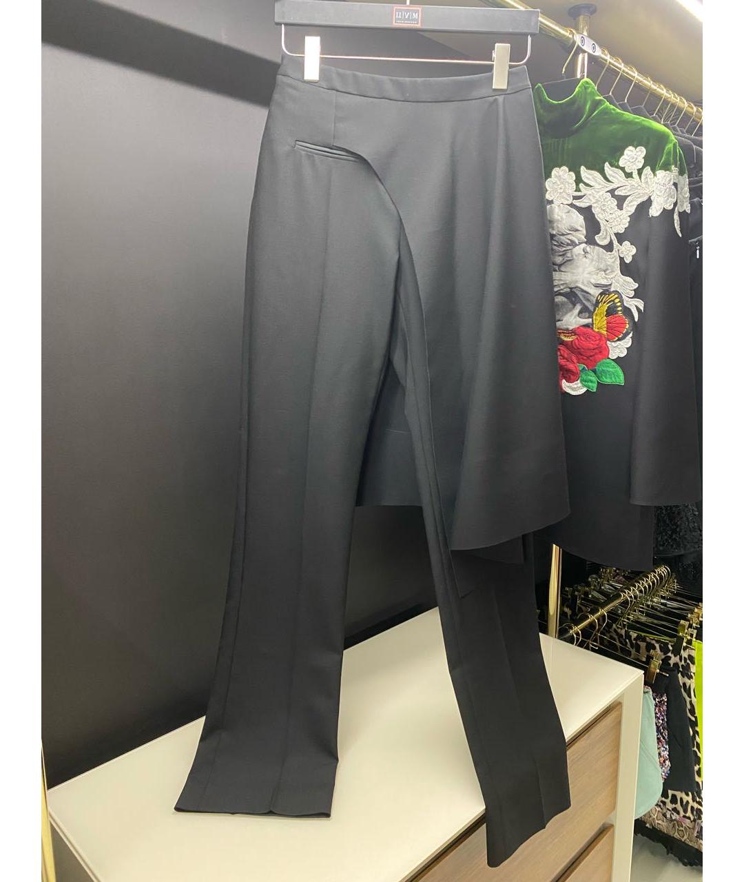 BALENCIAGA Черные шерстяные брюки широкие, фото 6