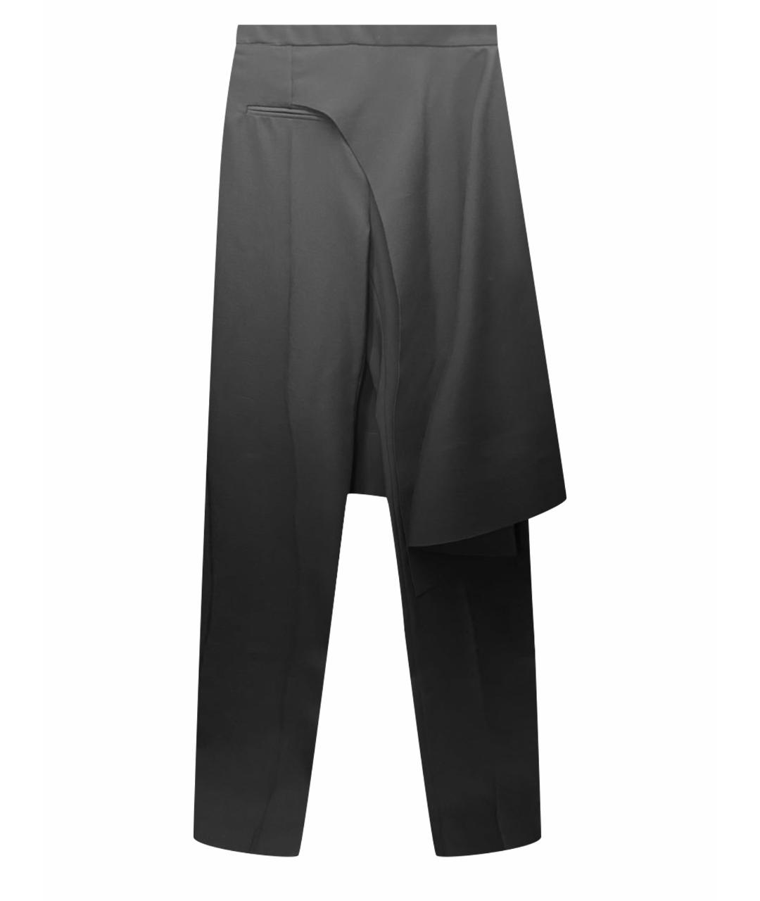 BALENCIAGA Черные шерстяные брюки широкие, фото 1
