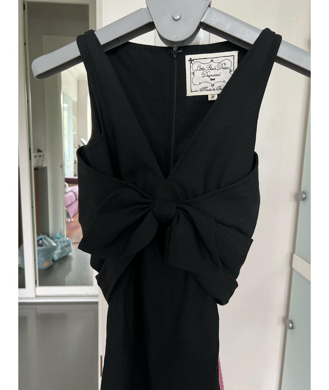DSQUARED2 Черное шерстяное вечернее платье, фото 4